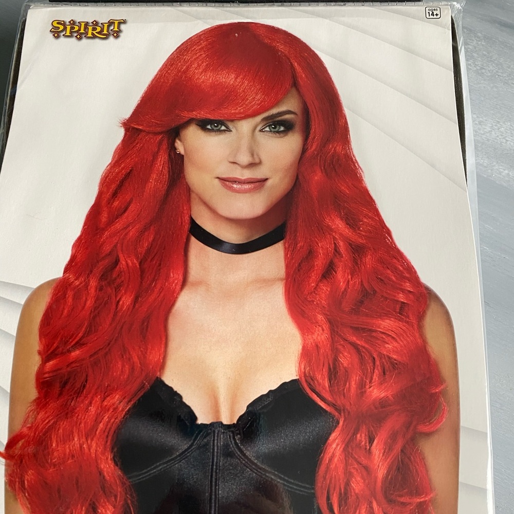 Red wig. Tried on but never wore.